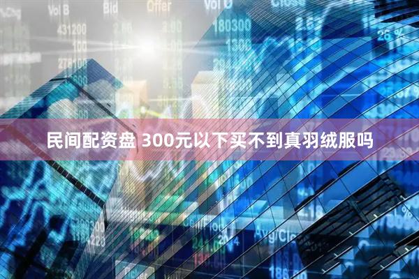 民间配资盘 300元以下买不到真羽绒服吗