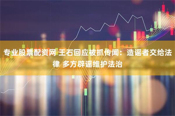 专业股票配资网 王石回应被抓传闻：造谣者交给法律 多方辟谣维护法治